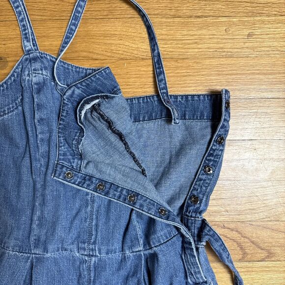 AG Jeans Japanese Fabric Romper Jumpsuit Spaghetti Strap XS Blue - Picture 2 of 8